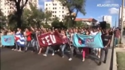 Celebraciones en las calles de La Habana