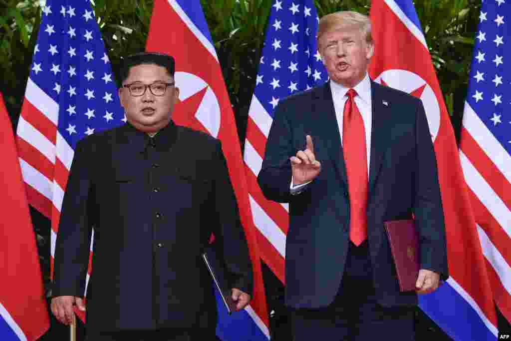 Donald Trump y Kim Jong Un.