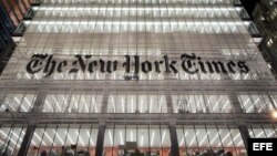 Vista del edificio sede del New York Times en Nueva York (EEUU). EFE/JUSTIN LANE