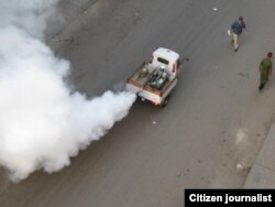 Fumigación Habana / foto Mario Hechavarría