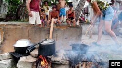 Cocina de leña. 