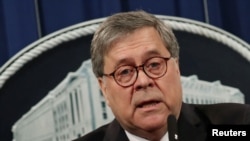 El fiscal general de EE.UU., William Barr, ofrece conferencia de prensa sobre el informe del fiscal especial Robert Mueller acerca de la interferencia de Rusia en la campaña presidencial de 2016.