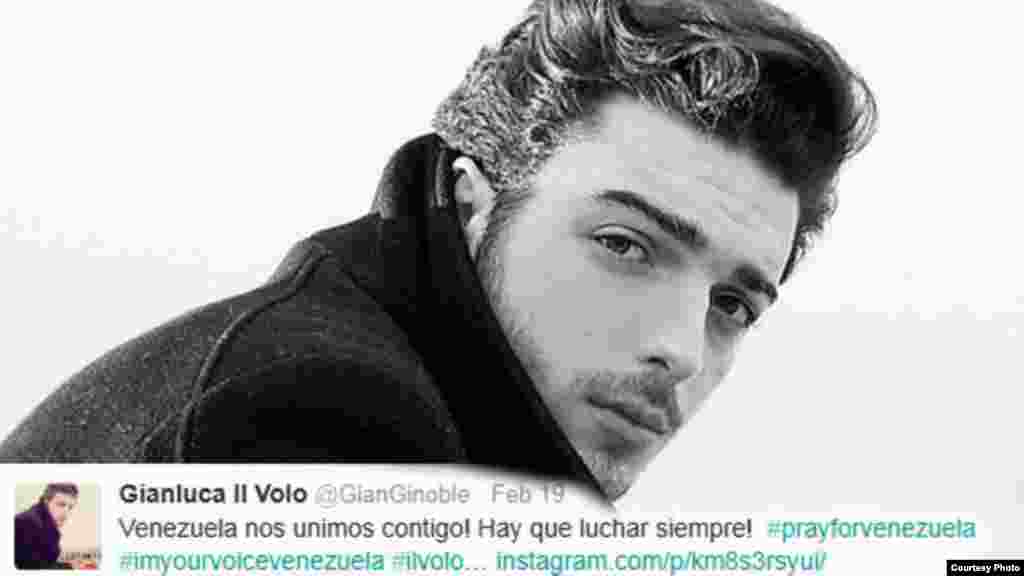 Giancula IL Volo, cantante italiano se une al dolor del pueblo venezolano en Twitter