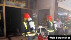 CUBA-CAMAGÜEY-INCENDIO DE MEDIANA PROPORCIONES EN TIENDA POR DE