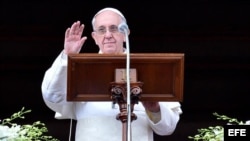 El papa Francisco durante su mensaje pascual. Archivo.