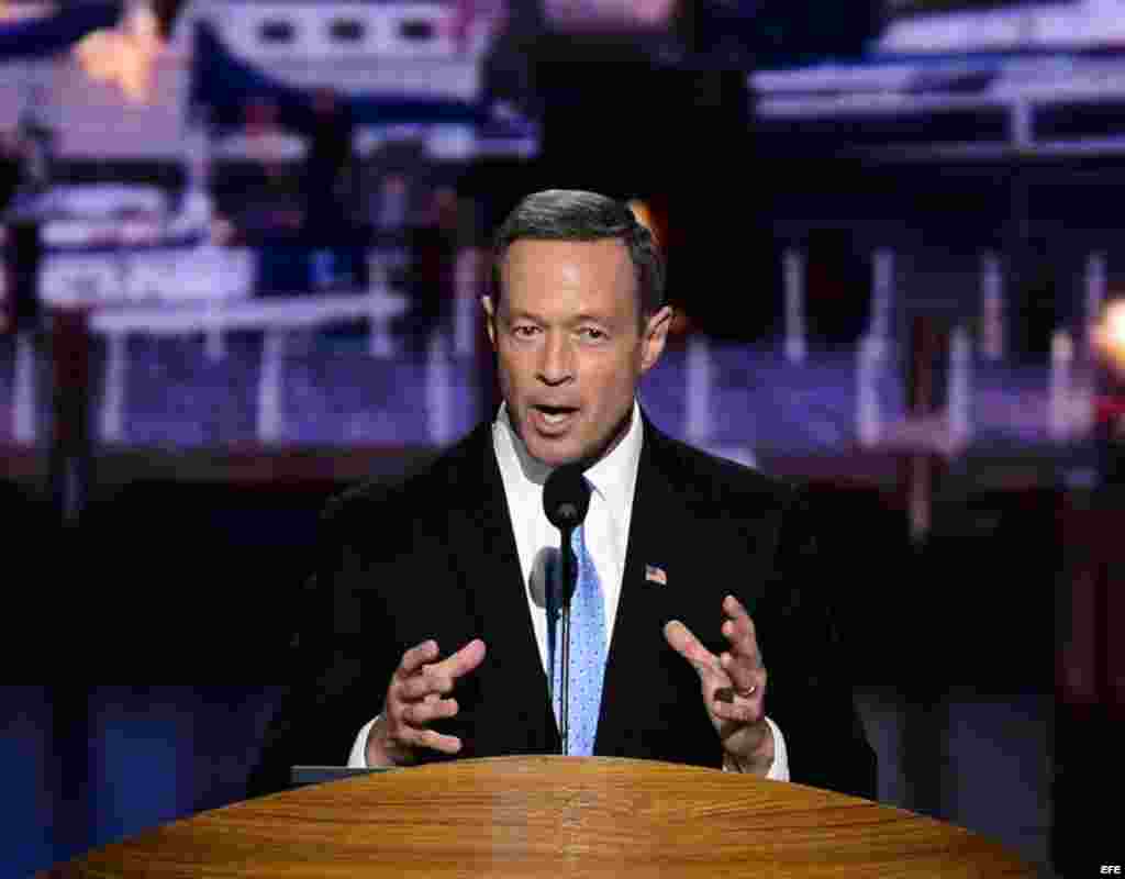 Convención del partido Demócrata en el Time Warner Cable Arena en Charlotte (EEUU)