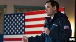 Marco Rubio, durante un acto electoral celebrado en Plymouth, Nuevo Hampshire. EFE