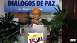 La comandante de las Fuerzas Armadas Revolucionarias de Colombia, Victoria Sandino. EFE