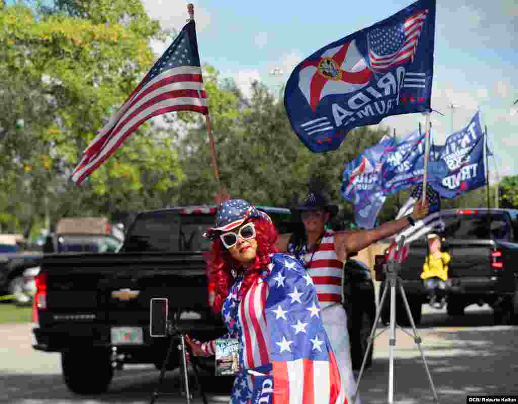 Caravana de apoyo a la reelecci&#243;n del Presidente Donald Trump en Miami.